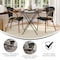 Flash Furniture Marseille French Bistro Stacking Chair w/Arms, Black Textilene and Bamboo Print Aluminum Frame, 2PK 2-SDA-ADS642108-BK-NAT-GG - alternate 6